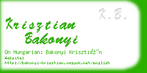 krisztian bakonyi business card